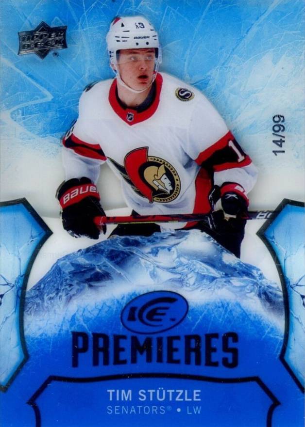 2021 Upper Deck Ice 2020-21 Ice Premieres Tim Stutzle #198 Hockey Card