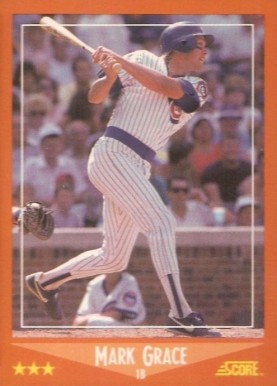 1988 Score Traded Mark Grace #80T Baseball Card