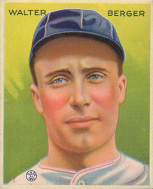 1933 Goudey Walter Berger #98 Baseball Card
