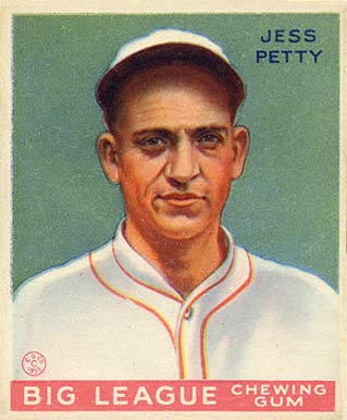 1933 Goudey Jess Petty #90 Baseball Card