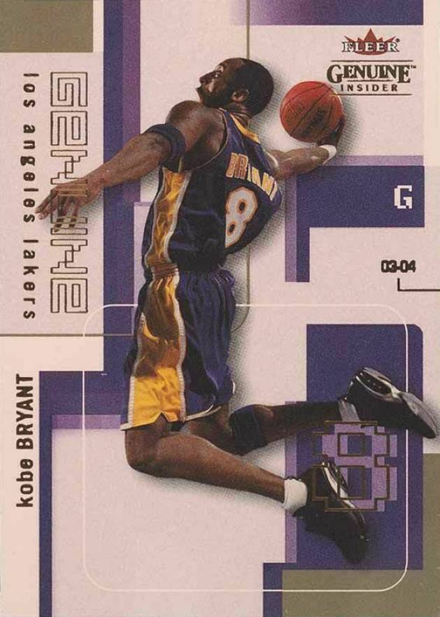 2003 Fleer Genuine Insider Kobe Bryant #22 Basketball Card