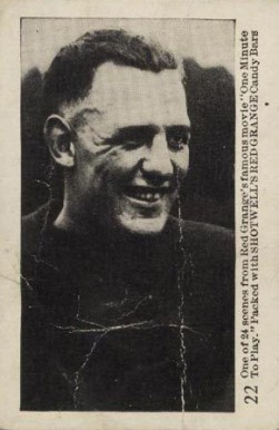 1926 Shotwell Red Grange Blank backs Red Grange #22 Football Card