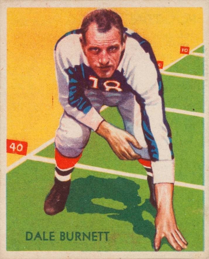 1935 National Chicle Dale Burnett #25 Football Card