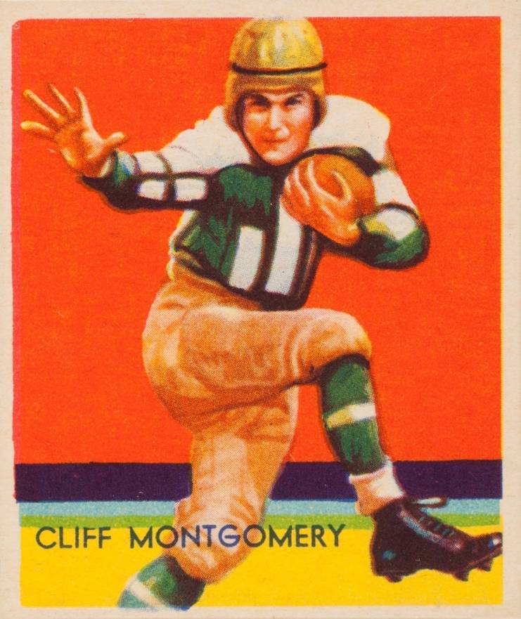 1935 National Chicle Cliff Montgomery #21 Football Card