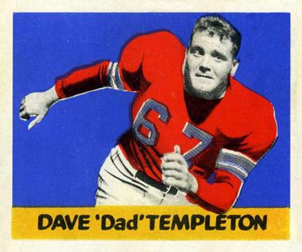 1948 Leaf Dave 'Dad' Templeton #87 Football Card