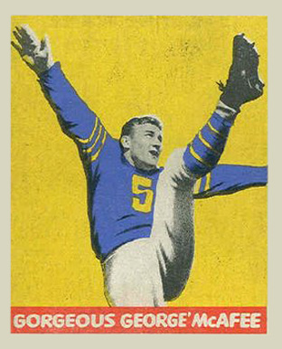 1948 Leaf Gorgeous George McAfee #19 Football Card