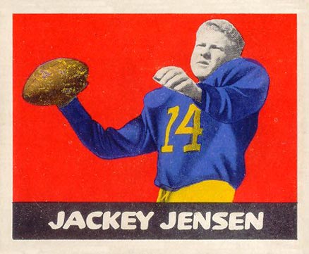 1948 Leaf Jackey Jensen #73 Football Card