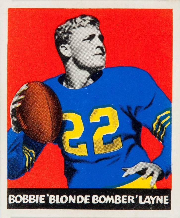1948 Leaf Bobbie "Blonde Bomber" Layne #6 Football Card