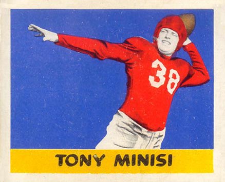 1948 Leaf Tony Minisi #75 Football Card