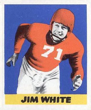 1948 Leaf Jim White #45 Football Card