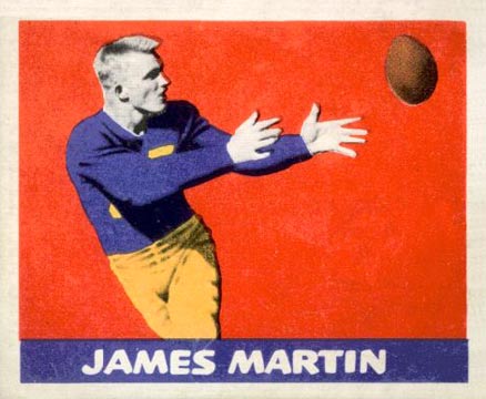 1948 Leaf James Martin #24 Football Card