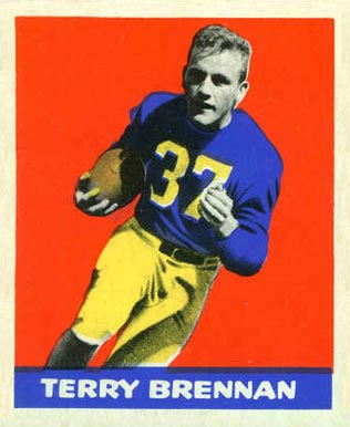 1948 Leaf Terry Brennan #11 Football Card