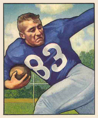 1950 Bowman Lowell Tew #83 Football Card