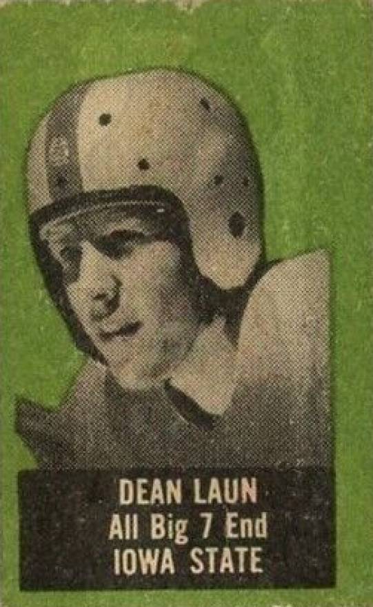 1950 Topps Felt Backs Dean Laun # Football Card