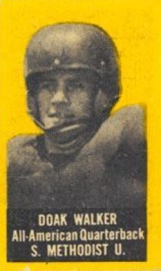1950 Topps Felt Backs Doak Walker # Football Card
