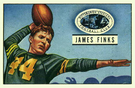 1951 Bowman James Finks #130 Football Card