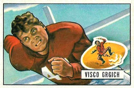 1951 Bowman Visco Grgich #68 Football Card