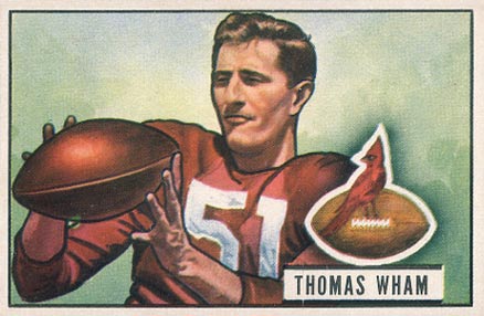 1951 Bowman Tomas Wham #64 Football Card