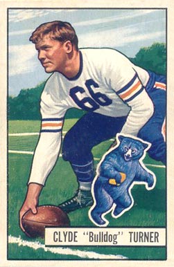 1951 Bowman Clyde "Bulldog" Turner #13 Football Card