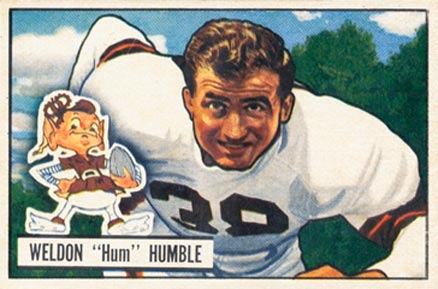1951 Bowman Weldon "Hum" Humble #1 Football Card