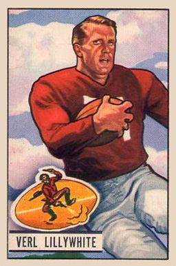 1951 Bowman Verl Lillywhite #33 Football Card