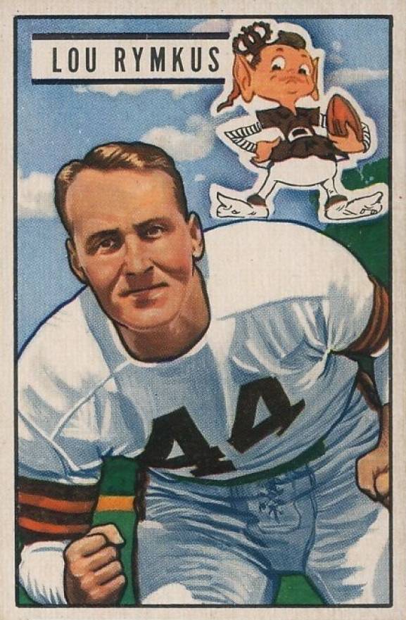 1951 Bowman Lou Rymkus #38 Football Card