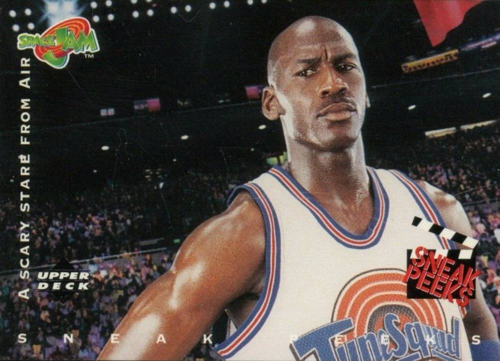 1996 Upper Deck Space Jam A Scary Stare from Air #56 Basketball Card