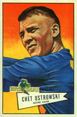 1952 Bowman Large Chet Ostrowski #124 Football Card