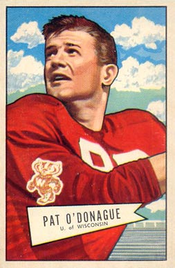 1952 Bowman Large Pat O'Donague #117 Football Card