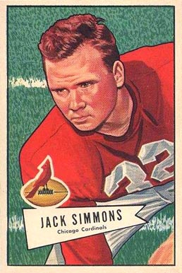 1952 Bowman Large Jack Simmons #110 Football Card