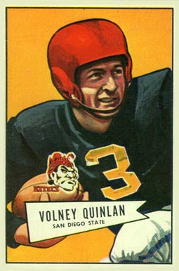 1952 Bowman Large Volney Quinlan #109 Football Card