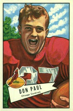 1952 Bowman Large Don Paul #103 Football Card