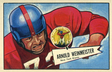 1952 Bowman Large Arnold Weinmeister #101 Football Card
