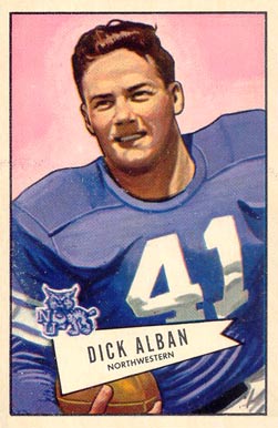 1952 Bowman Large Dick Alban #100 Football Card