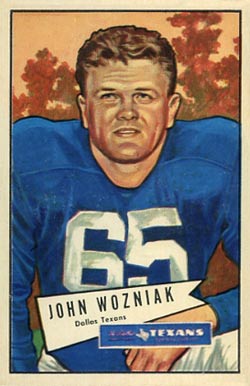 1952 Bowman Large John Wozniak #97 Football Card