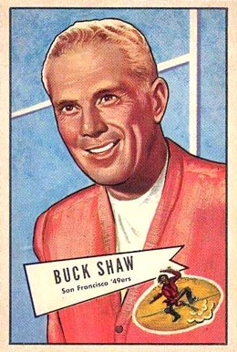 1952 Bowman Large Buck Shaw #95 Football Card