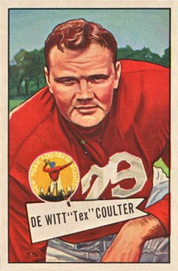1952 Bowman Large De Witt "Tex" Coulter #71 Football Card