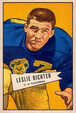 1952 Bowman Large Leslie Richter #61 Football Card