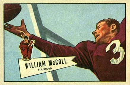 1952 Bowman Large Willaim McColl #60 Football Card