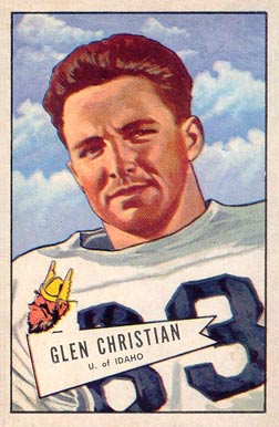 1952 Bowman Large Glen Christian #54 Football Card