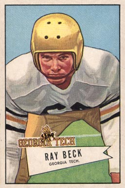 1952 Bowman Large Ray Beck #51 Football Card