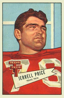 1952 Bowman Large Jerrell Price #49 Football Card