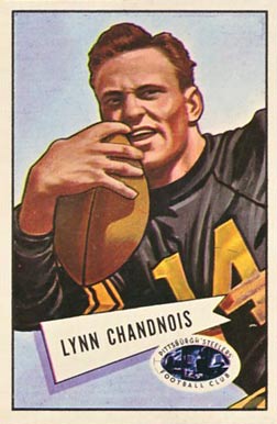 1952 Bowman Large Lynn Chandnois #20 Football Card