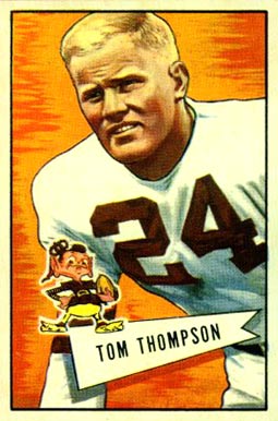 1952 Bowman Large Tom Thompson #26 Football Card