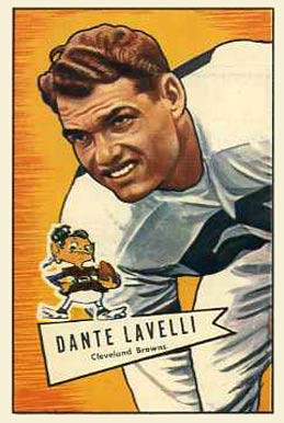 1952 Bowman Large Dante Lavelli #128 Football Card