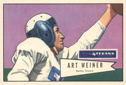 1952 Bowman Large Art Weiner #114 Football Card