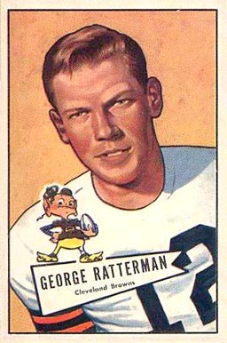 1952 Bowman Large George Ratterman #111 Football Card