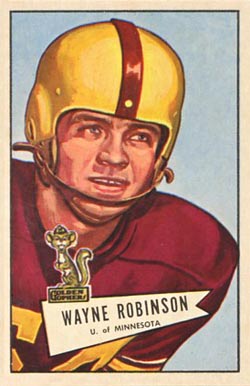1952 Bowman Large Wayne Robinson #68 Football Card
