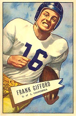 1952 Bowman Large Frank Gifford #16 Football Card