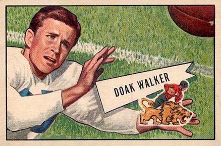 1952 Bowman Large Doak Walker #3 Football Card